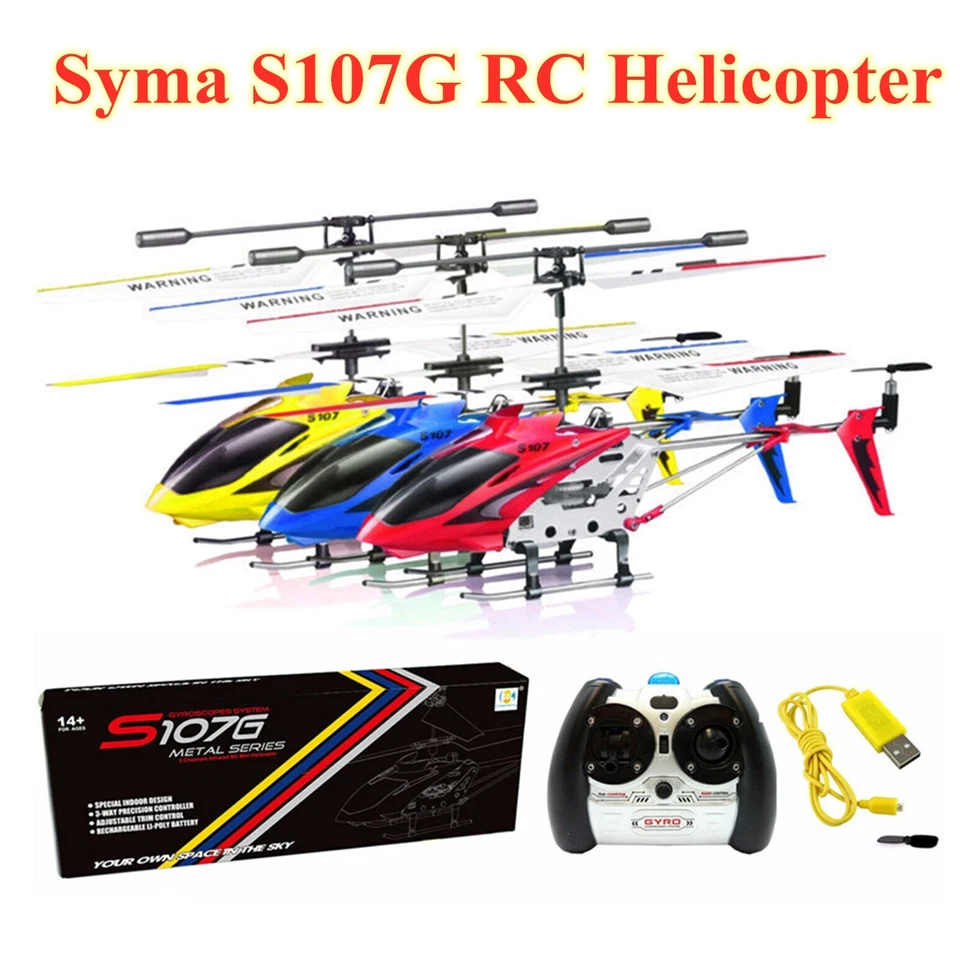 Mini Remote Control Helicopter Syma S107G RC Helicopter 3.5CH Toy Gifts for Kids - Image 2 of 3