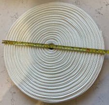 Sangle de sangle en polypropylène souple 25 mm blanc rouleau de 50 mètres. lot de travaux artisanaux solides
