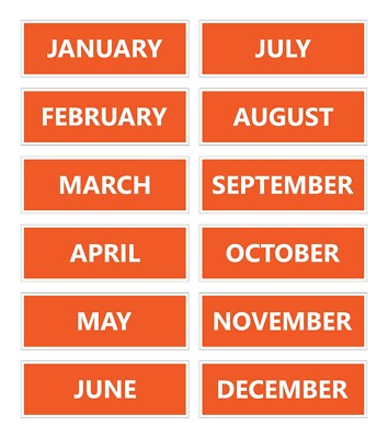 Calendar Month Magnets (Non-Abbreviated) By DCM Solutions