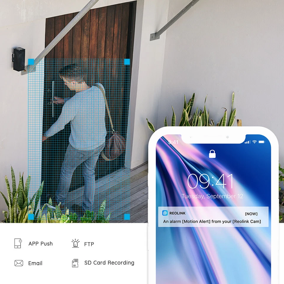 Reolink 5MP Telecamera PoE RLC-510A Esterno Rilevamento di Persone/ Veicoli IP66 - Immagine 4 di 4