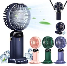 Portable Handheld Personal MINI face Fan 5Speeds Rechargeable Folding For Travel