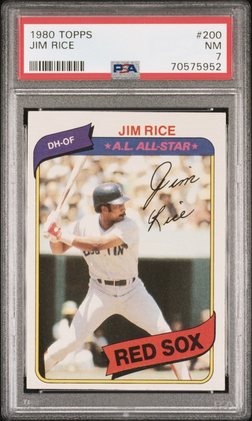 1980 Topps Jim Rice All-Star #200 Red Sox HOF PSA 7 NM