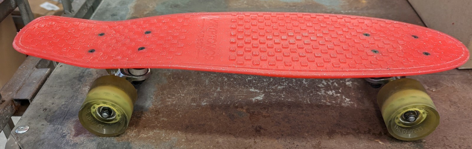 Kryptonics Torpedo Skateboard Red with green translucent wheels eBay