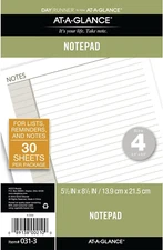 Day Runner Lined Notepad Pages, 87275 DAY-TIMER, Refill, Loose-Leaf, Undated, fo