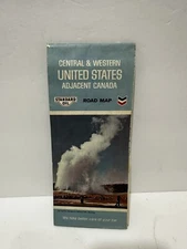vintage 60s United States Canada Standard Oil 1967 Chevron map