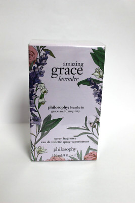 Philosophy Amazing Grace Lavender Eau de Toilette EDT Spray 4oz 120ml UNSEALED