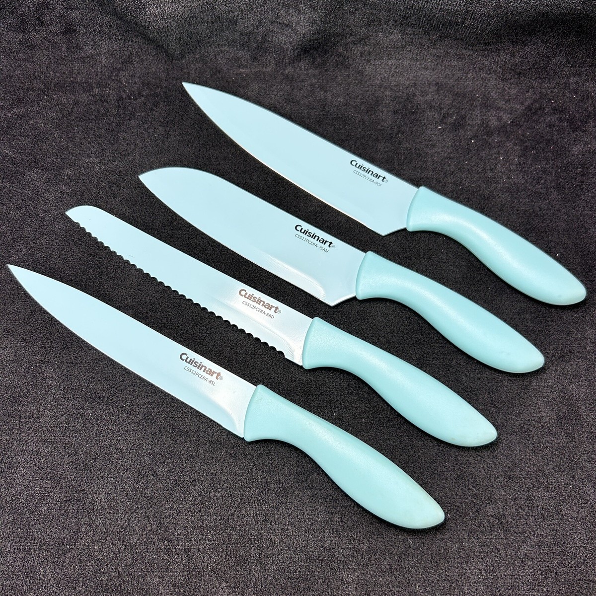 CUISINART ADVANTAGE pc Ceramic Coated Knife Set Aqua Blue HARD TO FIND