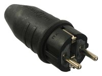 As Schwabe Vollgummi-Stecker 230V / 10/16A - 61412