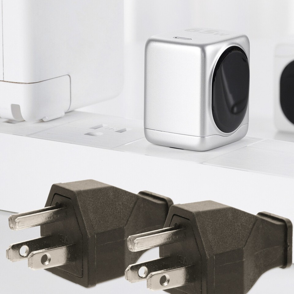 2 Pcs Electric Plugs Ground Bonding Straight Blade Heavy Duty Angle