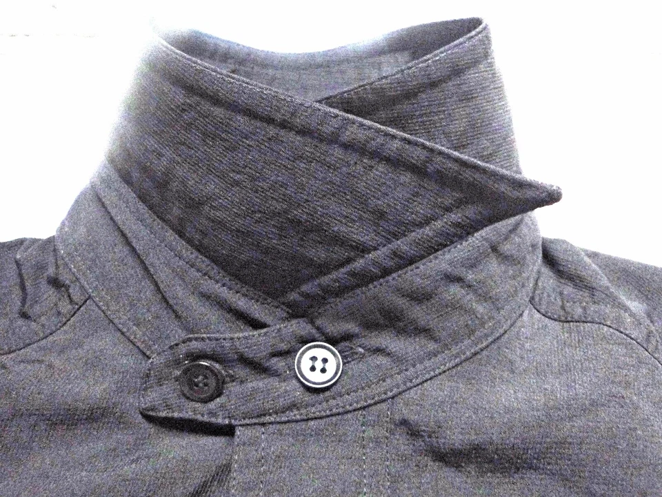 YOHJI YAMAMOTO SHIRT JACKET BLACK NYLON COTTON MED CHEST 42" - Image 3 of 4