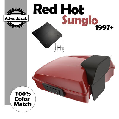 For 97+ Harley/Softail Advanblak Razor Tour Luggage Trunk Pad RED HOT SUNGLO