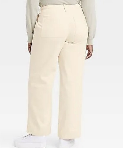 Women's High-Rise Straight Jeans - Universal Thread Cream 12 - Picture 5 of 7