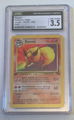 Flareon (1st Edition) graded CGC 3.5 for sale on eBay
