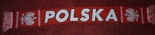 POLAND/POLSKA RED AND WHITE SCARF IN EXCELLENT SHAPE WINTER SCARVES