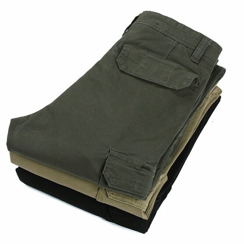 Men Fashion Slim Fit Military Pocket Pants Outdoor Cargo Trousers Workwear Pants - Picture 5 of 15
