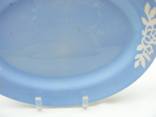 Vintage Harker Pottery USA Platter Serving Dish 13 1/2 x 10 White Rose CarvKraft - Picture 7 of 8