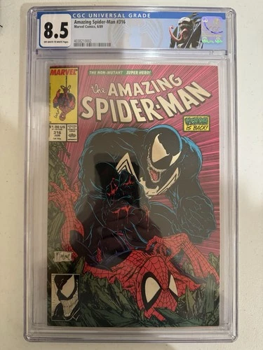 Amazing Spider-Man #316 CGC 8.5 (1989)  McFarlane Iconic Venom Cover Classic Key