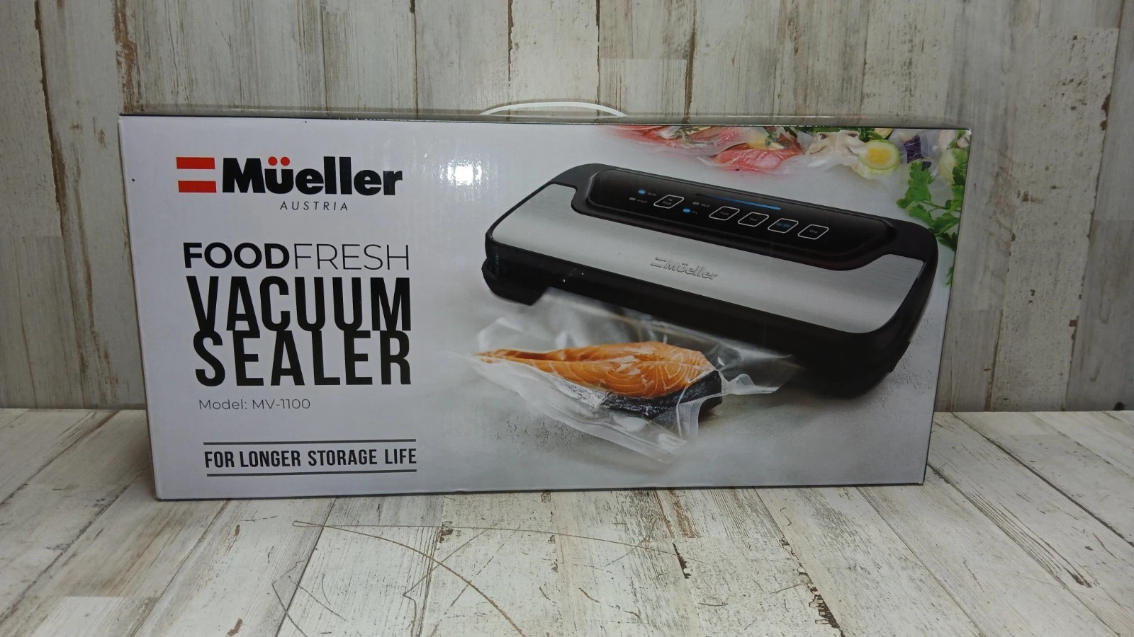 Mueller Austria Food fresh Vacuum Sealer Model MV-1100 Black/Silver New