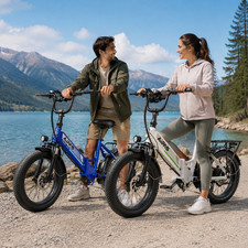 Electric Bike for Adults 750W Peak 48V 12.8Ah 20" Fat Tire E Bike 28Mph 62Miles