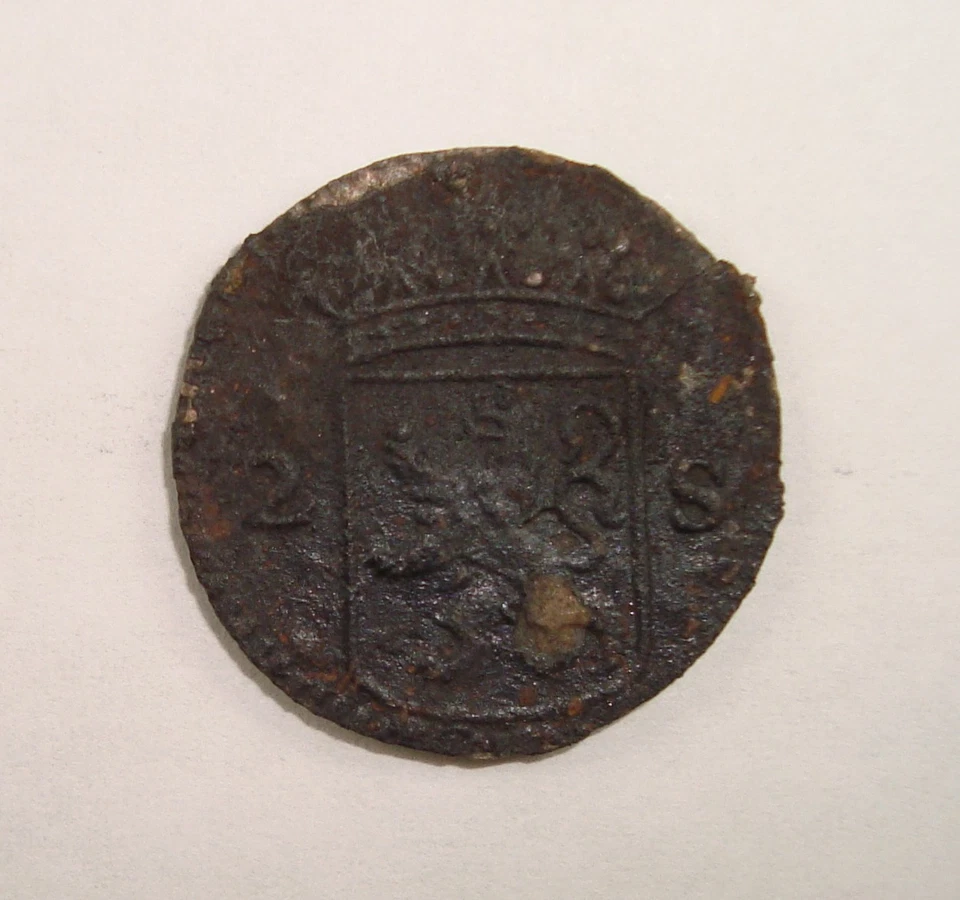 1725 Akerendam Shipwreck 1724 Netherlands 2 Stuivers Uncirculated Details - Image 2 of 3