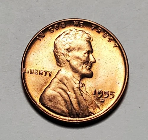 1955 D LINCOLN WHEAT PENNY UNC #P2257