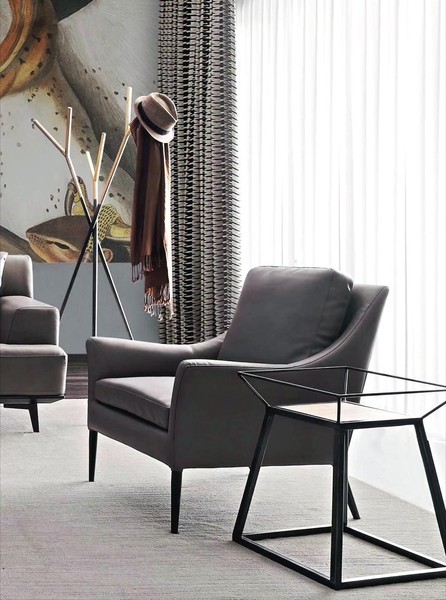 Sessel Clubsessel Loungesessel Bar Sessel Leder Sofa Design Neu Cocktailsessel-image