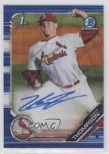 2019 Bowman Draft Chrome Pick Blue Wave Refractor 139/150 Zack Thompson Auto 0t2