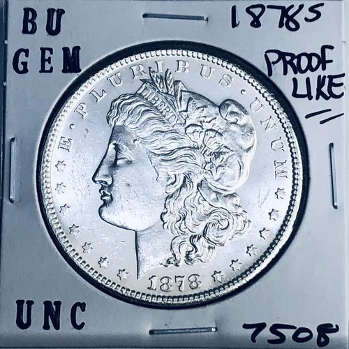 1878 S BU GEM MORGAN SILVER DOLLAR UNC MS+++ U.S. MINT RARE COIN 7508