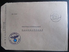 X4649 Umschlag FPNr. L 40867 A, LGPA München vom 08.2.43 an W.B.K. Saarlautern