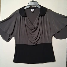 Women's Worthington Blouse size Large Flowing Attached Chain