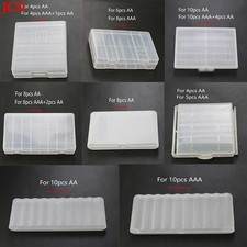 4/6/8/10 Grid AA AAA Plastic Battery Holder Case Organizer Container Battery