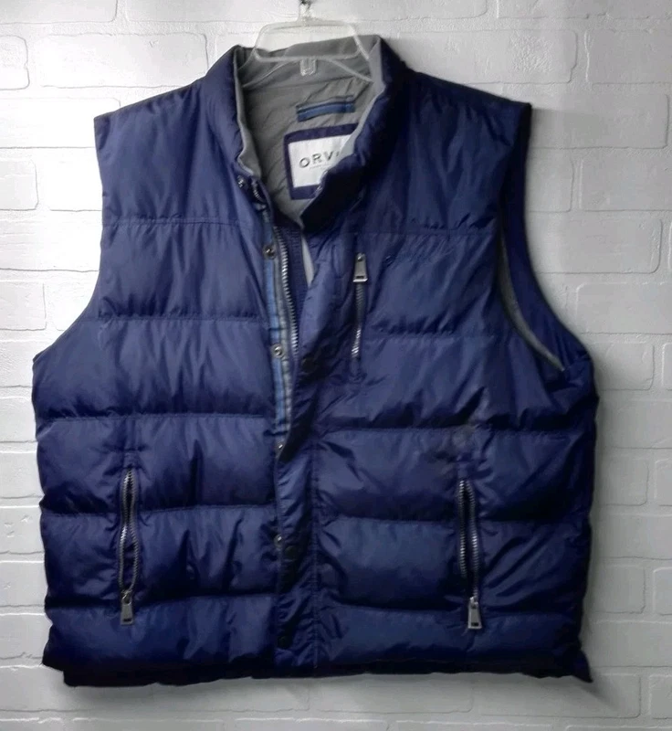 Orvis nylon puffer vest in an XL