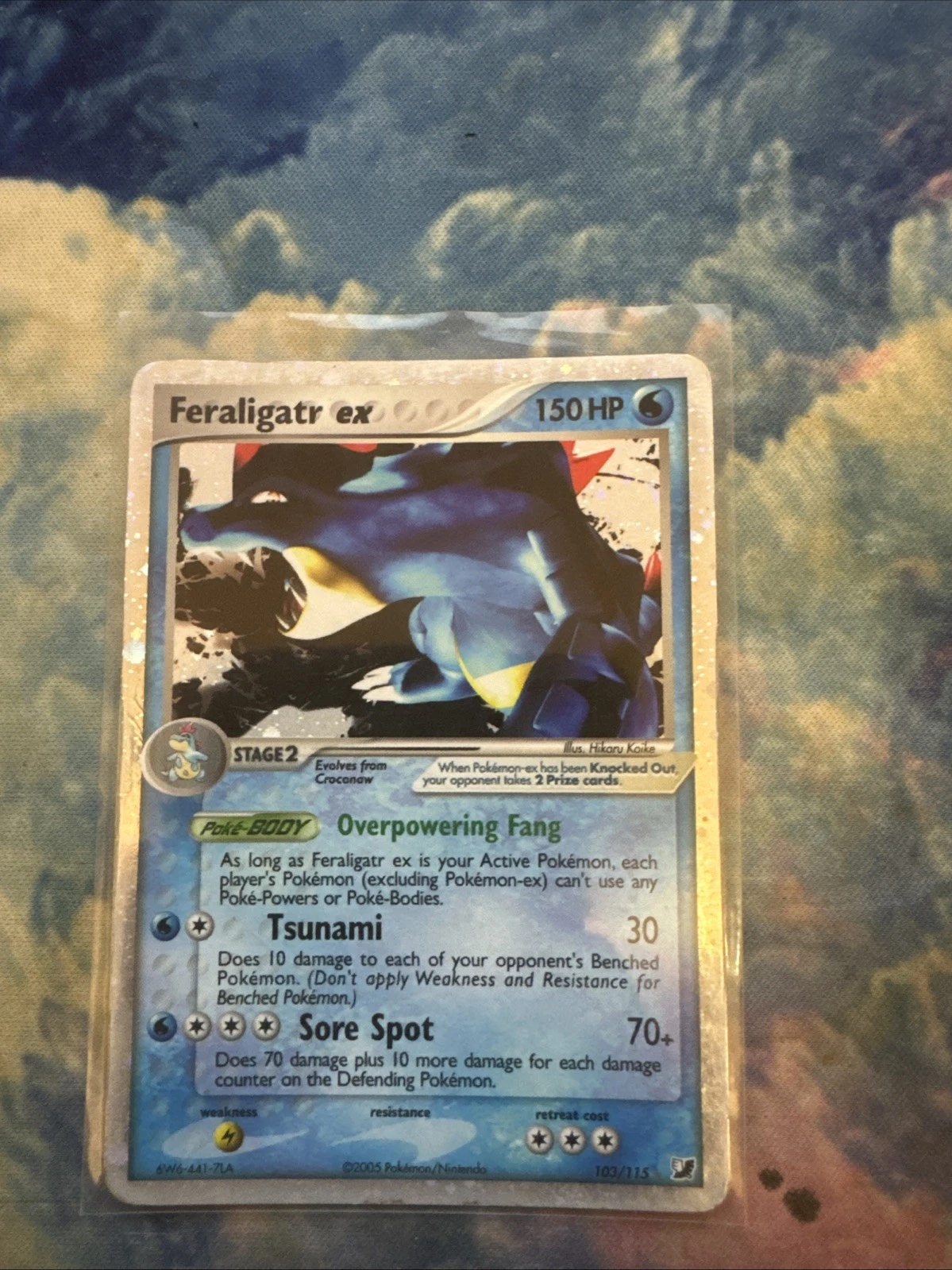Pokemon Feraligatr EX Holo Card 103/115