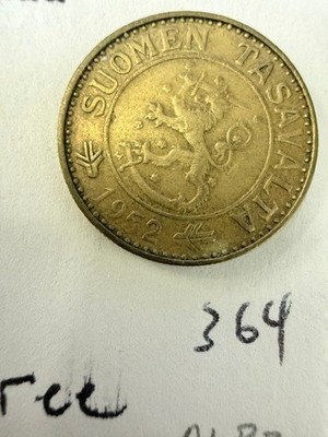 World Coins - Finland 10 Markkaa 1952 Coin KM# 38  364