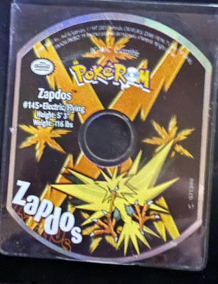 PokeROM Pokemon mini CD rom disk collectible: Zapdos #145