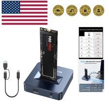 M.2 NVMe  SATA to USB C Docking Station, NVME SSD Enclosure Adapter, USB 3.2...