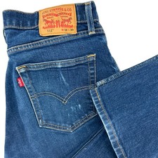 Levi Strauss  Co 511 Mens W34 L30 Slim Fit Blue Denim Jeans Pants