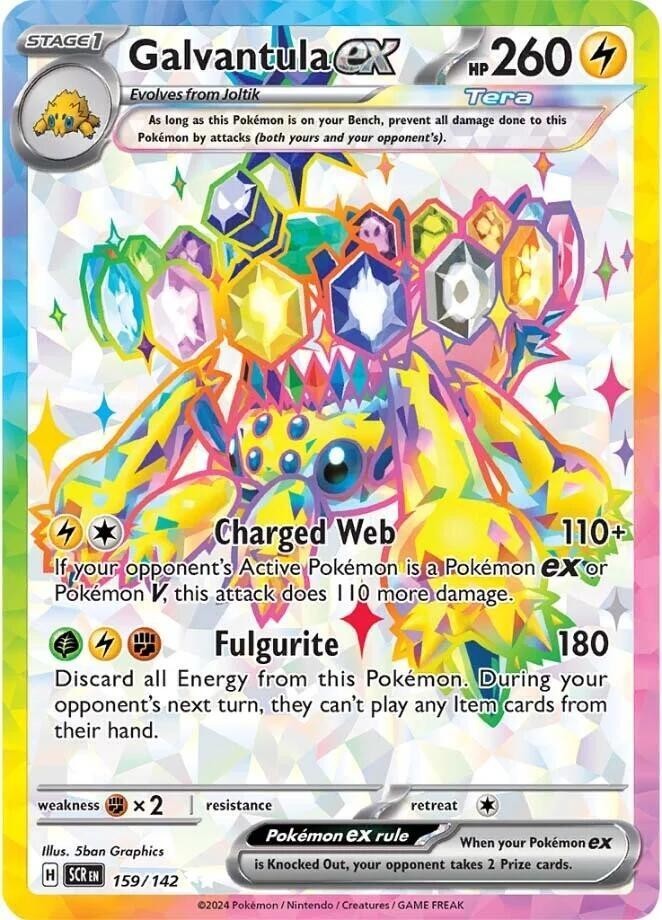 Galvantula ex 159/142 SV07: Stellar Crown Ultra Rare Pokemon Card