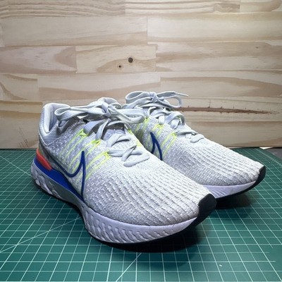 Nike React Infinity Run Flyknit 3 Men's 10.5 Platinum Racer Blue DX3353-001