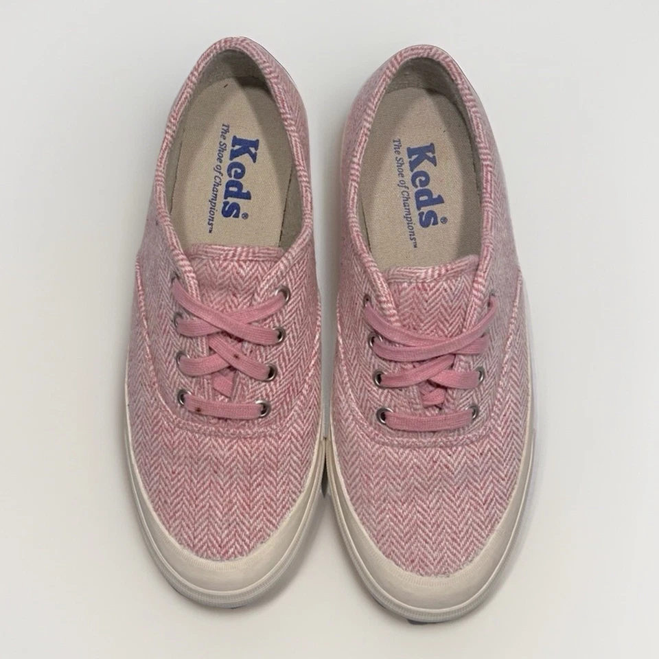 Zapatillas Tenis Keds Para Mujer 7.5 M Rosa Tweed Espiga Foto 2 de 4