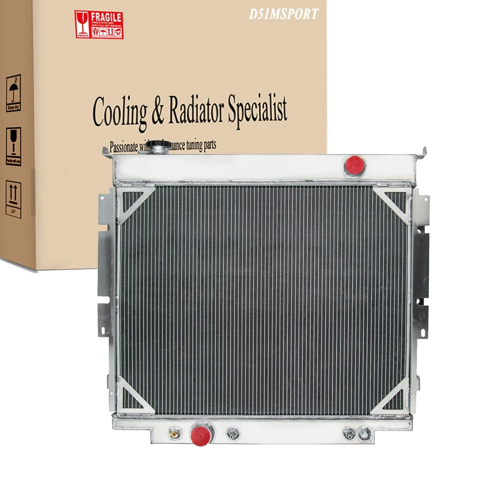 4 Row Aluminum Radiator For 1983-1994 1990 Ford F59 F250 F350 6.9L 7.3L Diesel Foto 4 de 4