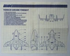 1986 GI JOE Cobra Terror Drome Firebat Vehicle Original Blueprints Instructions