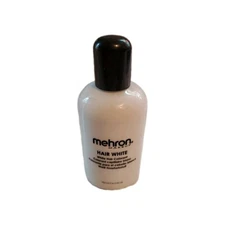 Mehron Makeup Hair White | Washable Hair Dye| 4.5 oz (133 ml) (White)