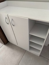 Artiss Rack Cabinet 21 Pairs Adjustable Shelves with 2 Doors - White