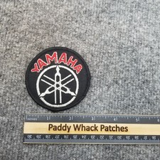 Vintage Yamaha Motorcycle Patch Black 80s AD9