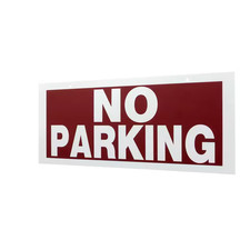 6 In. X 15 In. Plastic No Parking Sign