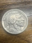 1937 Buffalo Nickel Good Solid Date, Rim Actual Coin, Checkout All My Buffaloes