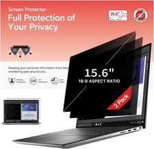 Removable Anti-Glare Privacy Screen for 15.6 Inch 16:9 Laptop Monitor, 2 Pack