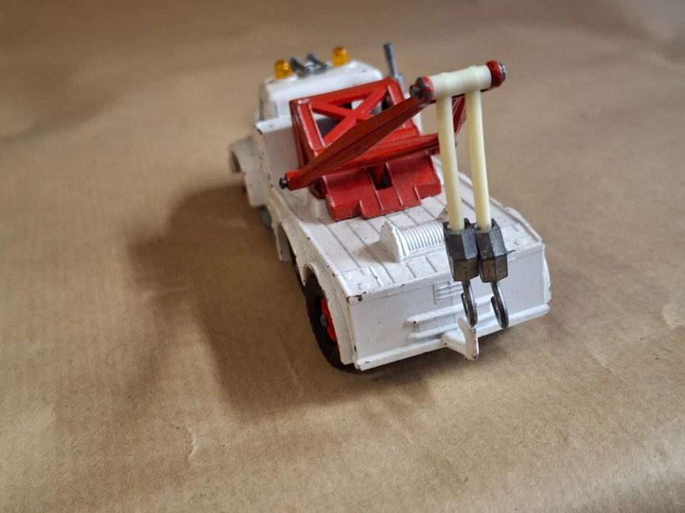 Matchbox Kingsize K-2 Scammell Heavy Wreck Truck bianco, con parti mancanti - Immagine 4 di 4