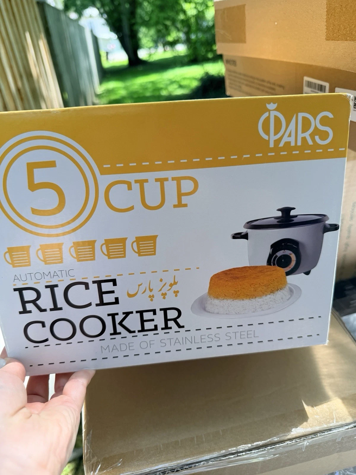 PARS 5 Cup Stainless Steel Electric Rice Cooker 500W 220V 2 Settings Silver
Opens in a new window or